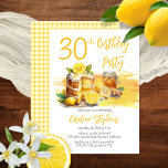 Convites Luscious Lemon Cake Ginger Tea aniversário de 30 a<br><div class="desc">Apresentamos nosso encantador design composto de Convite de Aniversário para Lemon Zest! Celebre seu dia especial com a mistura perfeita de frescura e doçura. Este charmoso design captura a essência do primavera e verão, fazer ideal para festas de aniversário alegres nas estações quentes. A peça central deste delicioso convite é...</div>