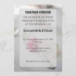 Convites Lush Deep Red Rose Bouquet Moody Romantic Wedding 