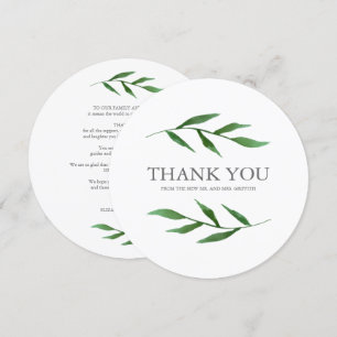 Convites Lush deixa Elegante Obrigado com mensagem no verso