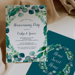 Convites Lush Greenery e Eucalyptus Housearming Party
