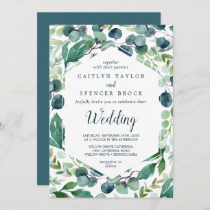 Convites Lush Greenery e Eucalyptus Wedding