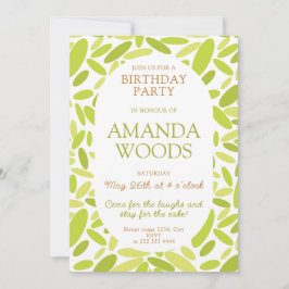 Convites Lush Leafy Delight Birthday