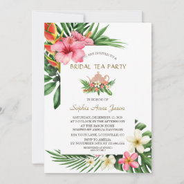 Convites Lush Tropical Garden Flowers Bridal Tea Party