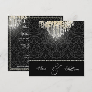 Convites Lustre de cristal PixDezines/damask desiree