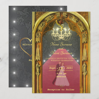 Convites Lustre dourado