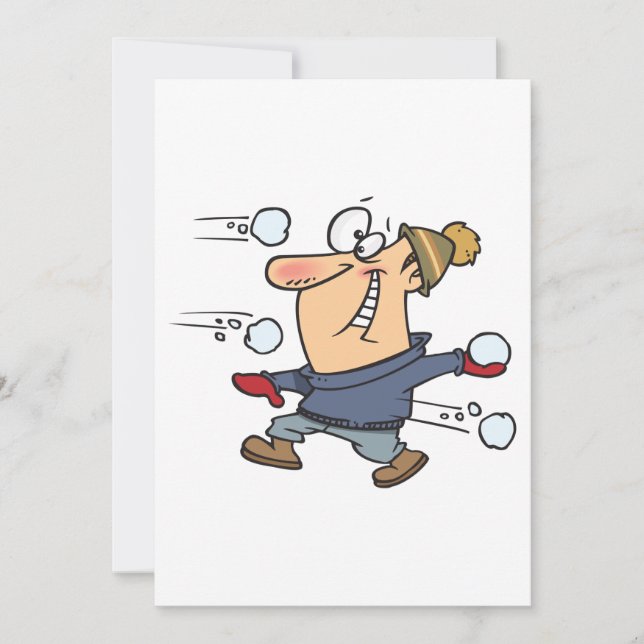 Convites Luta de bola de neve (Frente)