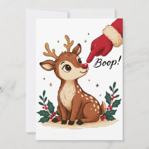 Convites Luvas de Natal Boop Papai Noel Bate Bebê Rena