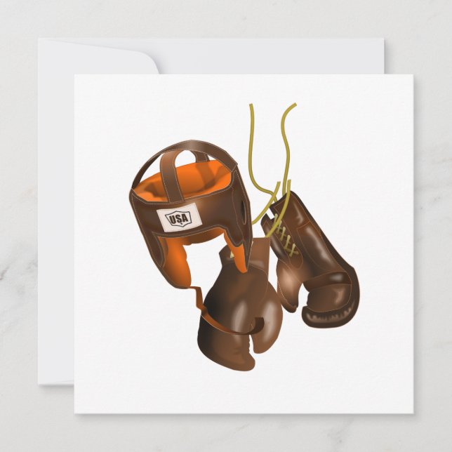 Convites Luvas e capacete para "in a box" (Frente)