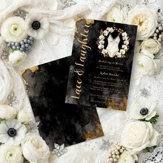 Convites Lux Gold Orchid Bridal Lingerie Shower TMF26