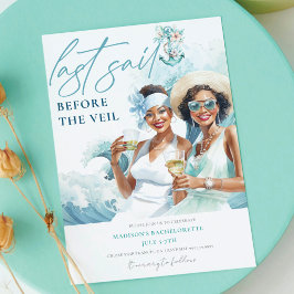 Convites Lux Last Sail antes da Bachelorette Veil Cruise
