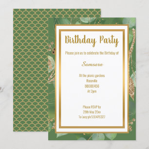 CONVITES LUXE EUCALYPTUS MERMAID INSPIRADA