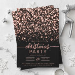Convites Luxe Rosa Dourado Winter Shiny Stars Company Xmas<br><div class="desc">Elegante Formal Company e Corporate Christmas Party / Cocktail / Jantar modelo de Convite com estrelas de brilho. Imprima seus amigos e colegas de trabalho com este design de convite sofisticado e elegante.</div>