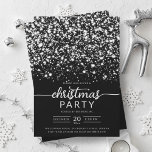 Convites Luxe Silver Winter Shiny Stars Company Xmas<br><div class="desc">Elegante Formal Company e Corporate Christmas Party / Cocktail / Jantar modelo de Convite com estrelas de brilho. Imprima seus amigos e colegas de trabalho com este design de convite sofisticado e elegante.</div>