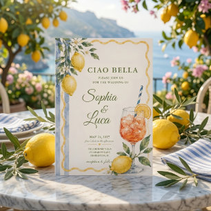 Convites Luxo Ciao Bella Casamento de Limão Italiano