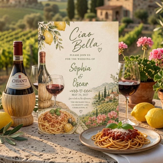 Convites Luxo Ciao Bella Toscana  (Criador carregado)