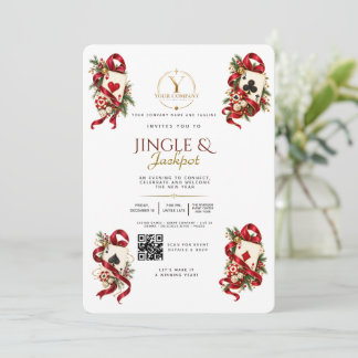 Convites Luxo Jingle & Jackpot Logotipo de Cassino Corporat