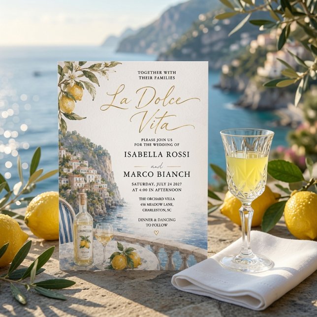Convites Luxo La Dolce Vita Costa Amalfi  (Criador carregado)