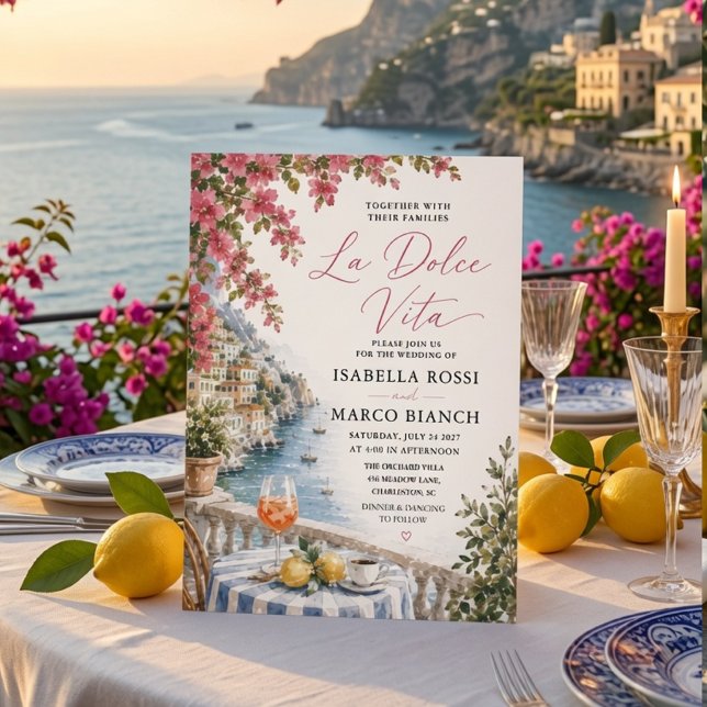 Convites Luxo La Dolce Vita Costa Amalfi  (Criador carregado)