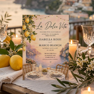 Convites Luxo La Dolce Vita Costa Amalfi Pôr do Sol