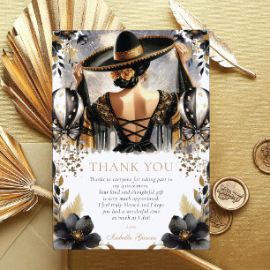 Convites Luxo Personalizado Preto Dourado Quinceañera
