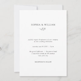 Convites Luxo Simples Elegante Tudo em Um Casamento