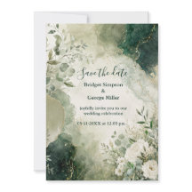 Luxuoso Colagem Floral de Casamento Esmeralda Sage