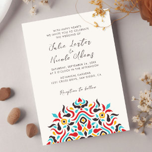 Convites Luxuoso Mandala Geométrico Estético Casamento