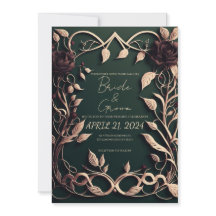 Luxuoso Verde escuro e Dourado.