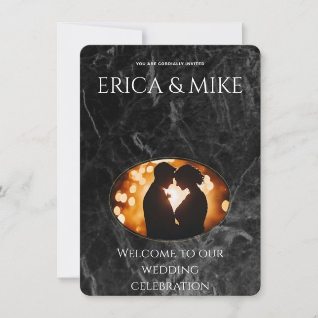 Convites luxurious wedding invitation (Frente)