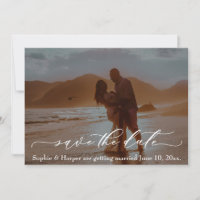 Luxury Font Romantic Beach Foto para salvar a data
