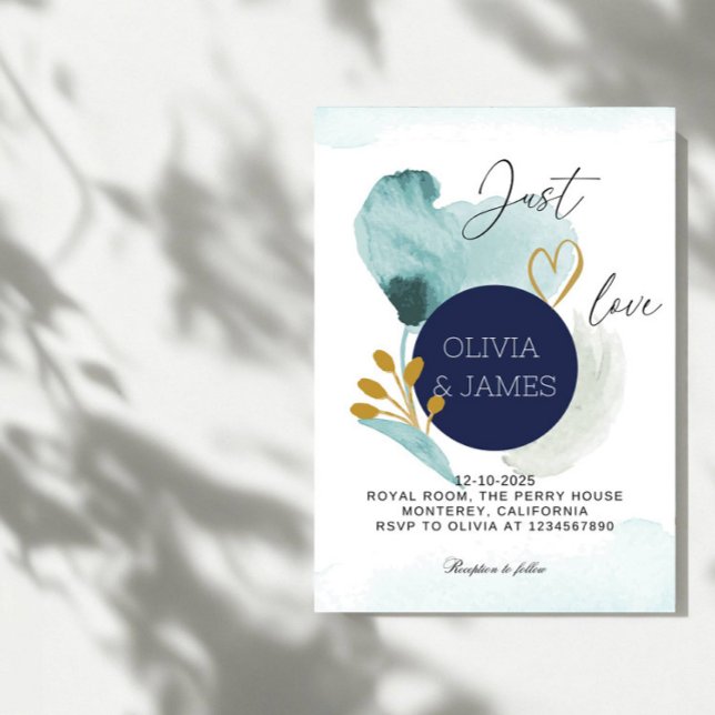 Convites Luxury Galaxy Wedding - "Just Love" Starry Party (Criador carregado)