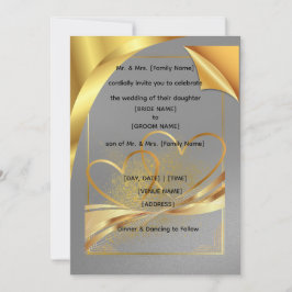 Convites Luxury Gold Foil Style Wedding Invitation | Modern