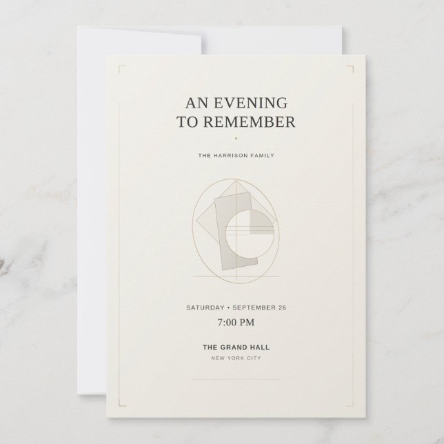 Convites Luxury Modern Editorial Invitation Template (Frente)