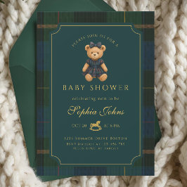 Convites Luxury Teddy Bear baby shower 