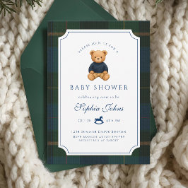 Convites Luxury Teddy Bear baby shower 