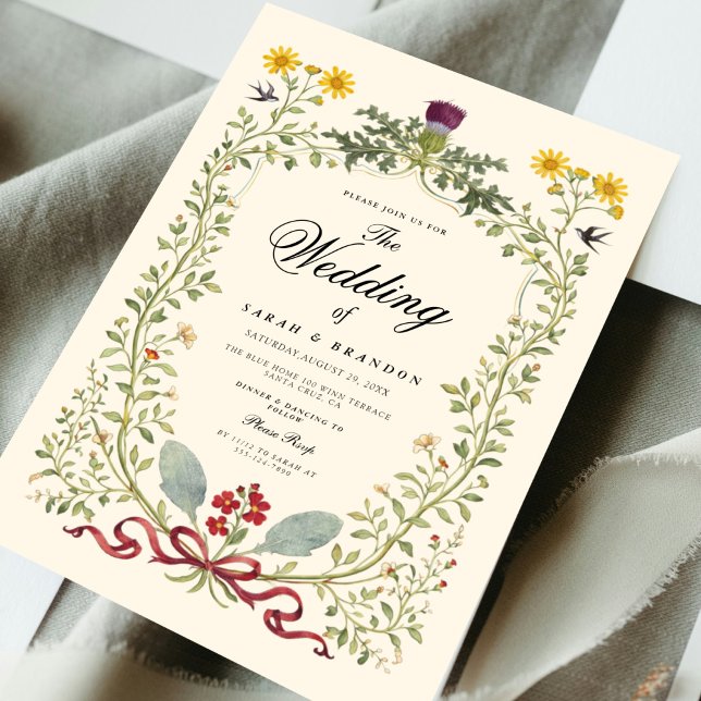 Convites Luxury Victorian Botanical Wedding (Criador carregado)