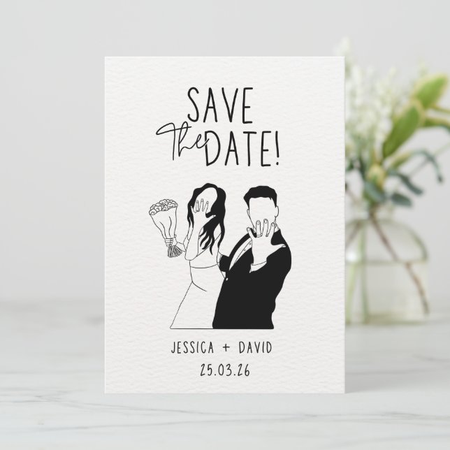 Convites Luxury Wedding Invitation Gold Foil Style (Em pé/Frente)