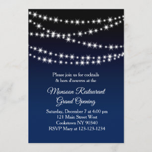 Convites Luz azul-escura do brilho de grande abertura do re