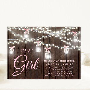 Convites Luz de Corda em Pote de Pedra Rústico para Chá de 