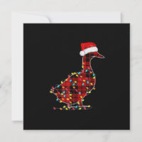 Luz de Natal Pato Divertido Xadrez Vermelho Combin