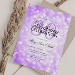 Convites Luz de Shimmer Purple aniversário de 30 anos Glam<br><div class="desc">O Elegante aniversário de 30 anos Shimmer Lights convite modelo. Apresentando modernas luzes brilhantes. Excelente para 30,  40º,  50º,  60º e 70 aniversário e muito mais!</div>
