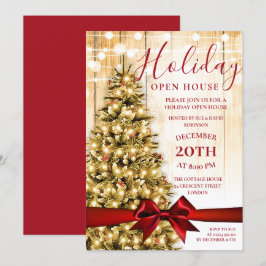 Convites Luzes Abertas de Natal Festivas