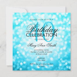 Convites Luzes brilhantes de aniversário de 40 anos turques