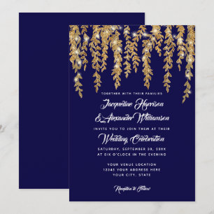 Convites Luzes Brilhantes Modernas, Árvore Selvagem Deixa 