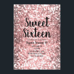 Convites Luzes cintilantes Douradas rosa 16<br><div class="desc">personalizar para qualquer evento</div>