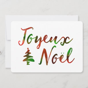Convites Luzes de árvore bokeh Joyeux Noel