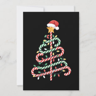 Convites Luzes de árvore de Natal de bengala de Natal Chapé