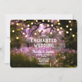 Convites Luzes de Casamento Floresta Encantada Primavera Rú