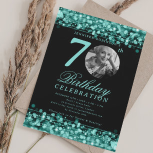 Convites Luzes de chá de Festa de aniversário de fotos eleg