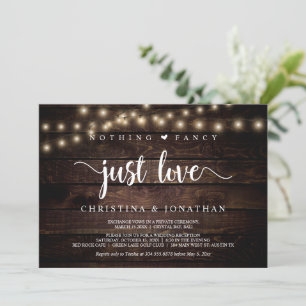 Convites Luzes de Corda, Casamento Simples, Nada de Luxo, A